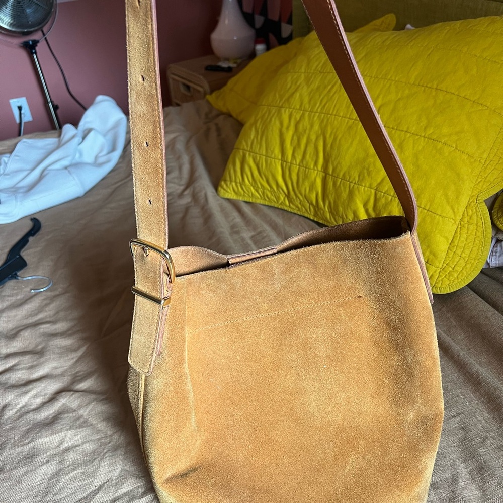 Tan Suede Shoulder Bag
